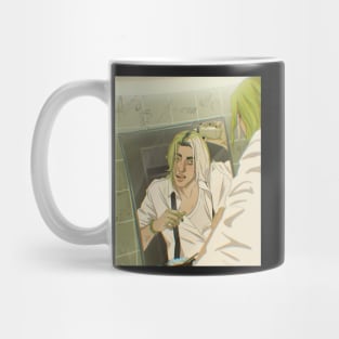 Anime boy with green hair Mug